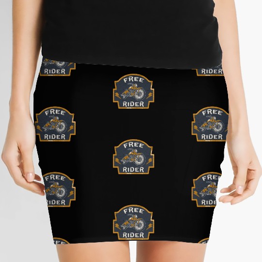 Free Rider Motorcycle Biker Vintage Women's Mini Skirts