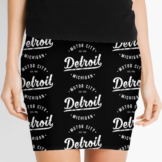 Vintage Detroit Motor City Souvenir Merch Retro Women's Mini Skirts