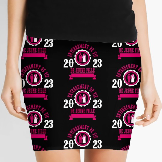 Funny Wedding bride bachelorette party 2023 Women's Mini Skirts