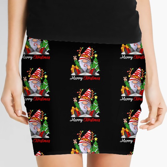 Merry Christmas Gnomes Family Christmas Women's Mini Skirts
