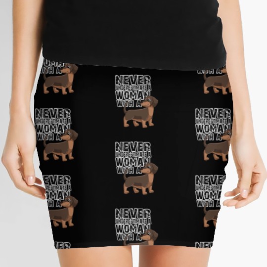 Dachshund Never Underestimate Women's Mini Skirts