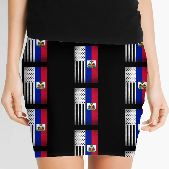 Haiti Design for proud Haitian Americans Women's Mini Skirts