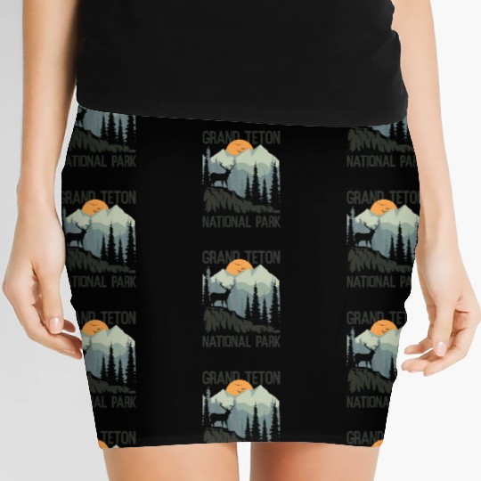 Grand Teton National Park Mountains Wilderness Women's Mini Skirts