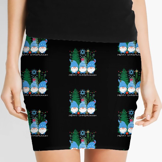 Merry Christmukkah, Jewish Christmas Women's Mini Skirts
