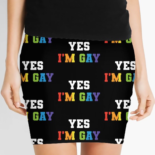 Yes I'm Gay Funny Confirmed LGBT Community Pride Women's Mini Skirts