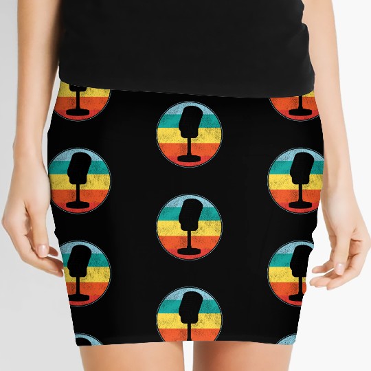 Karaoke Singer Microphone Vocalist Women's Mini Skirts