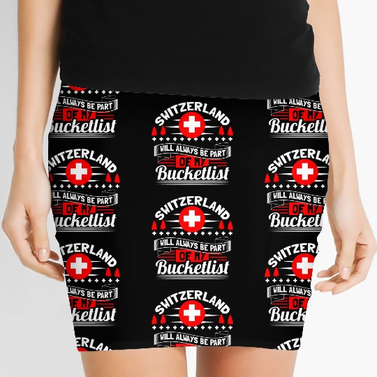 Switzerland Mountains Country Gift Idea Women's Mini Skirts