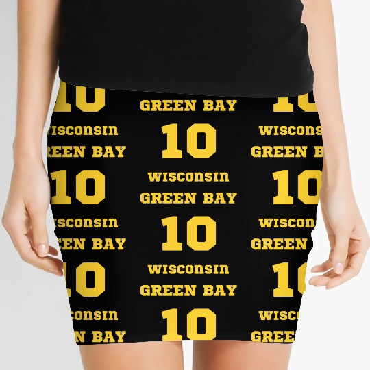 GREEN BAY WISCONSIN vintage distressed football Women's Mini Skirts