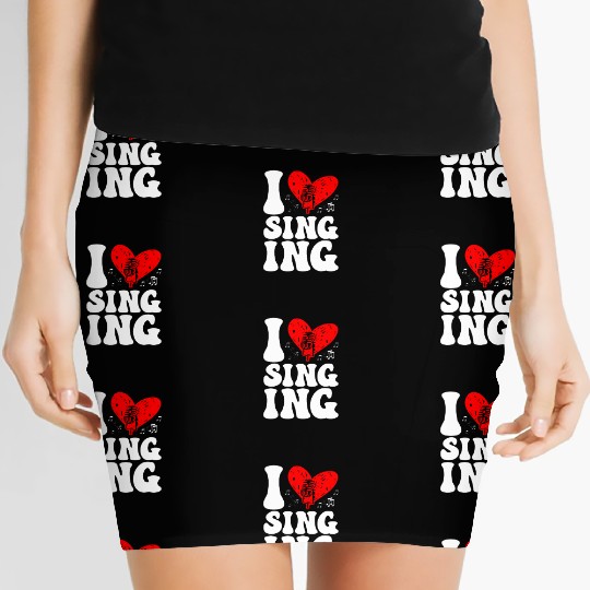 I Love Singing Karaoke Singer Voice Coach Women's Mini Skirts