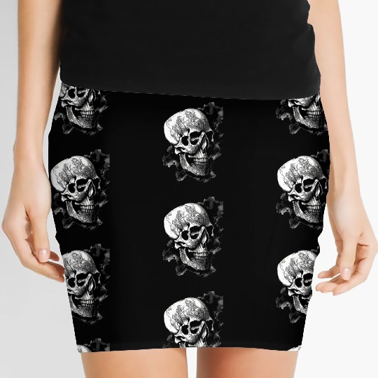 Fancy Pirate Skull Women's Mini Skirts