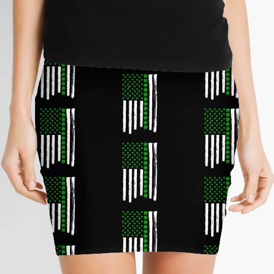 Irish American Flag St Patricks Day Women's Mini Skirts
