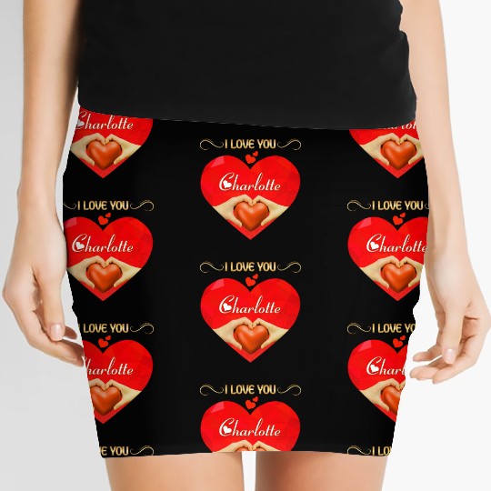 I love you Charlotte Women's Mini Skirts