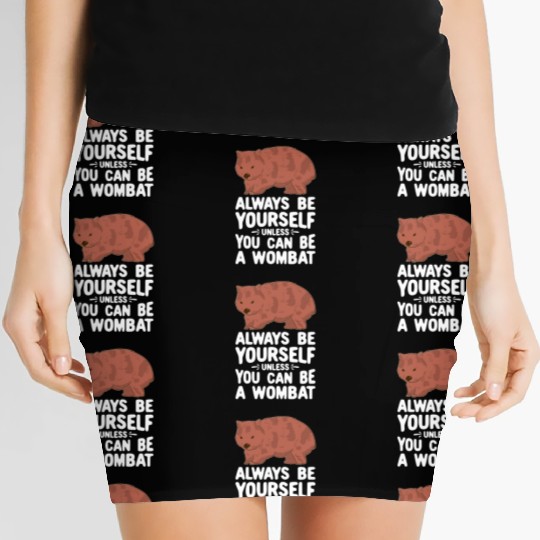 Native Australian Animal Lovers Cute Wombat Women's Mini Skirts