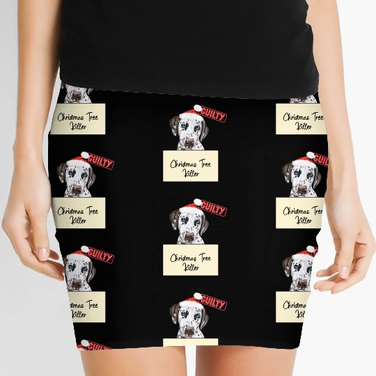 Dalmatian christmas funny prison Women's Mini Skirts