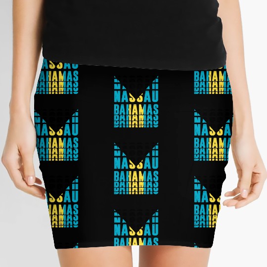Nassau Bahamas flag design Women's Mini Skirts