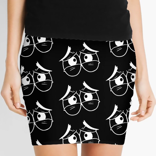 Sad crying eyes Women's Mini Skirts Women's Mini Skirts for Men, Women & Kid