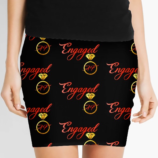 engaged af engagement valentines day Women's Mini Skirts