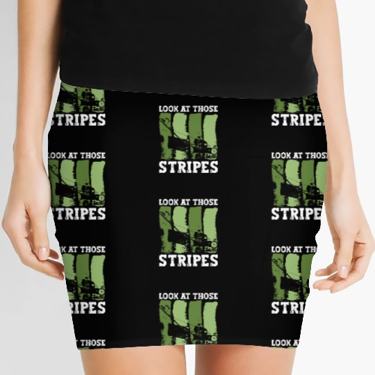 Look At Those Stripes - Lawn Mowing Funny Dad Lawn Women's Mini Skirts