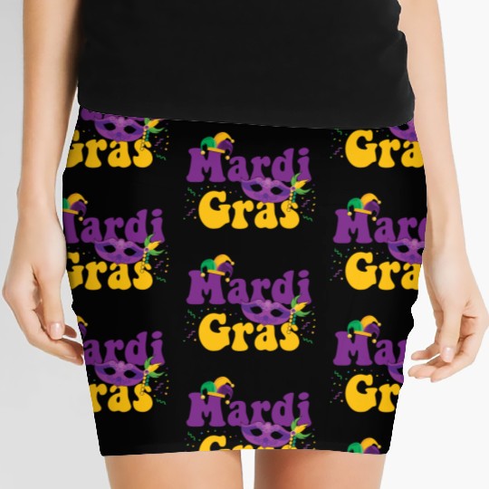 Mardi Gras Truck Aesthetic Fat Tuesday Carnival Women's Mini Skirts
