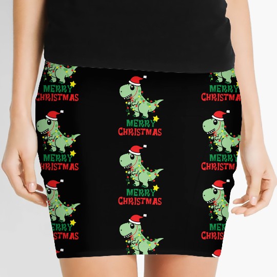 Minimalist Santa Claus Women's Mini Skirts