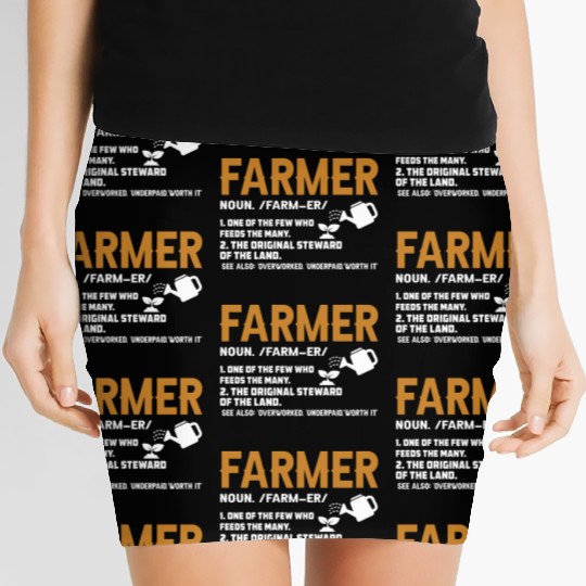 Farming Tractor Farmer Agriculture Appreciation Women's Mini Skirts