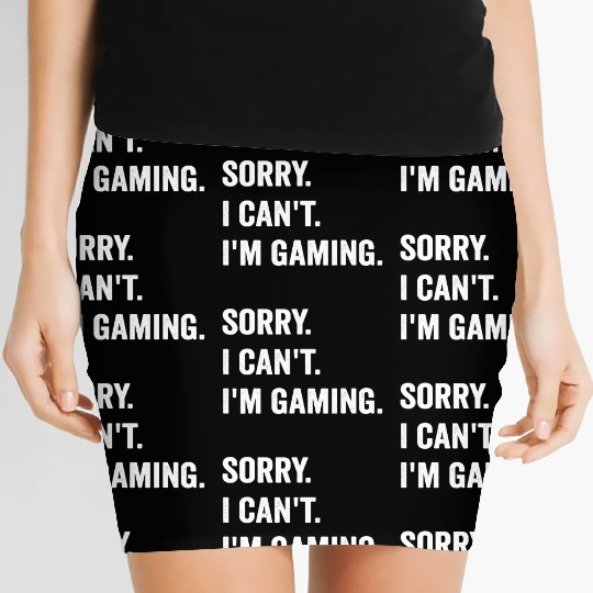 I'm Gaming Video Games Funny Gamer Gift for Boys Women's Mini Skirts