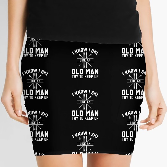 Skiier Ski Winter Sport Apparel Lifestyle Gifts Women's Mini Skirts