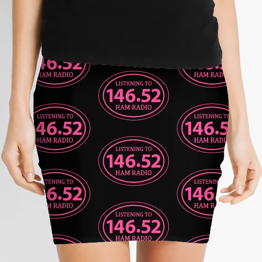 Ham Radio 146.52 Simplex Oval Pink Women's Mini Skirts