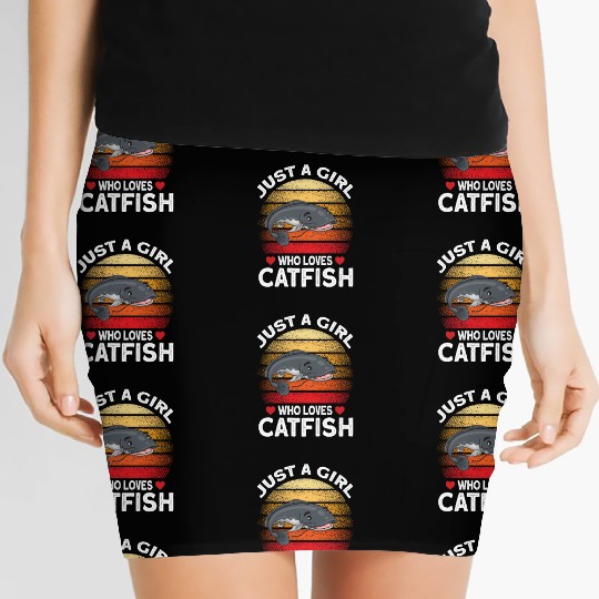 Just A Girl Who Loves Catfish Women's Mini Skirts