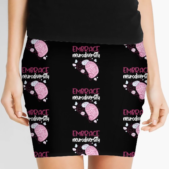 embrace neurodiversity - Embrace ADHD Autism ASD. Women's Mini Skirts