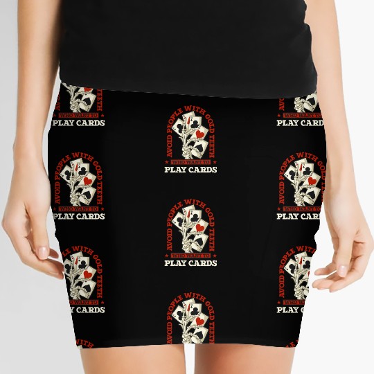 Poker Casino Poker Player Gambling Roulette Gift Women's Mini Skirts