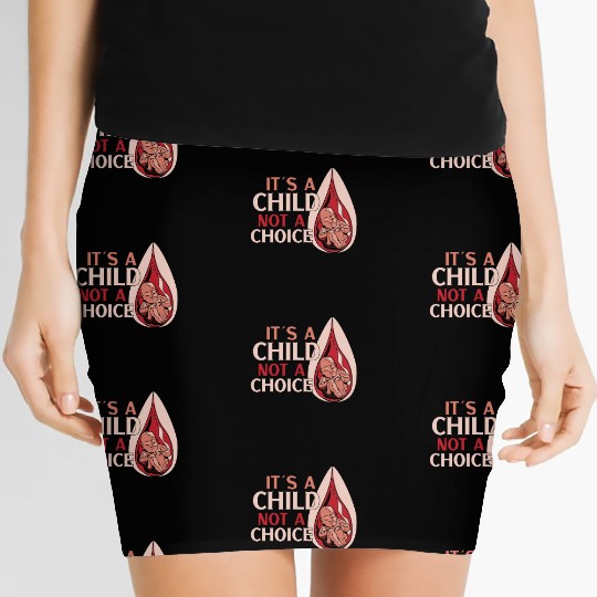Anti Abortion Conservative Pro Life Sign Gift Women's Mini Skirts