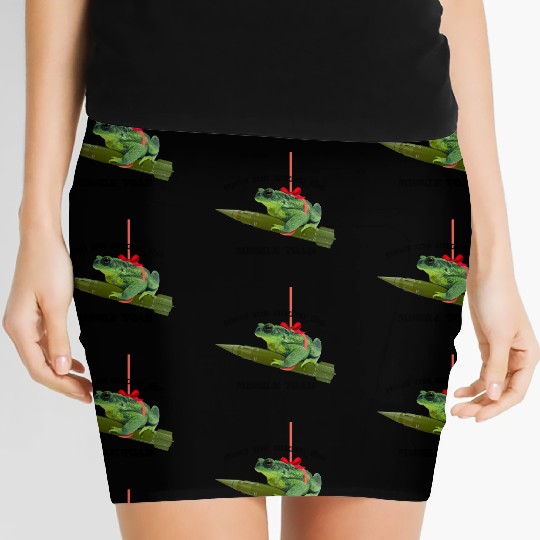 Meet me under the missile toad – mistletoe pun Women's Mini Skirts