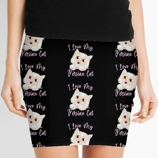 Persian Cat I Love My Persian Cat Women's Mini Skirts