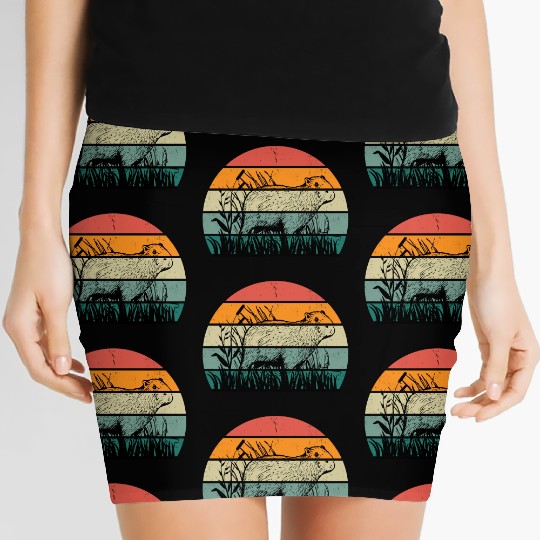 Vintage Capybara Women's Mini Skirts