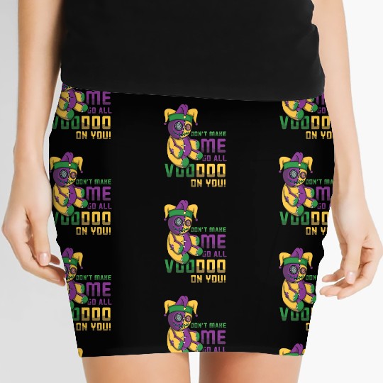 Witchcraft Doll Festival Parade Beads Mardi Gras Women's Mini Skirts