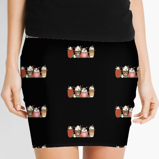 Hot Chocolate Cup Peppermint Mocha Women's Mini Skirts