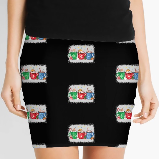 Christmas Hot Chocolate Peppermint Mocha Women's Mini Skirts