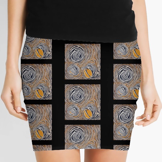 tiger skin Women's Mini Skirts