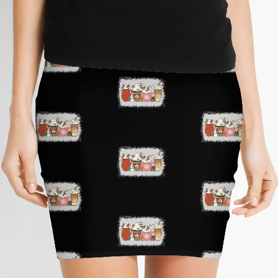 Christmas Hot Chocolate Peppermint Mocha Women's Mini Skirts
