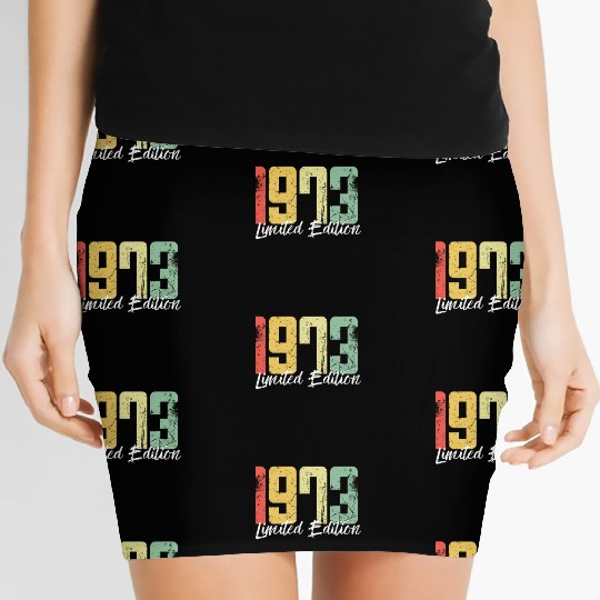 50 Years Vintage 1973 Retro 50th Birthday Women's Mini Skirts