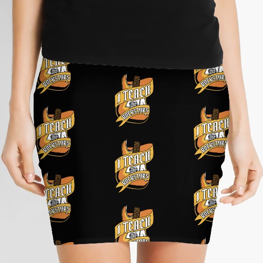 Music Teacher Guitar I Teach Rockstars Women's Mini Skirts