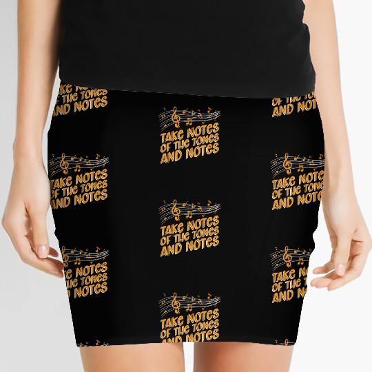Music Teacher Notes Women's Mini Skirts