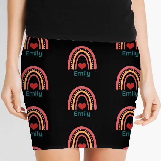 Emily Vintage Boho Rainbow Women's Mini Skirts