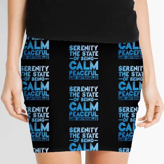 Serenity, Being Calm, Peaceful, And Untroubled 1 Women's Mini Skirts