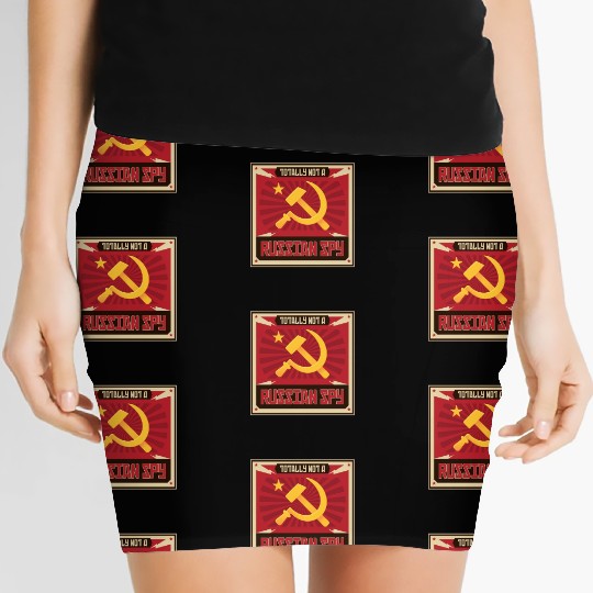 Funny Russian Spy USSR Soviet Union Russia Hammer Women's Mini Skirts