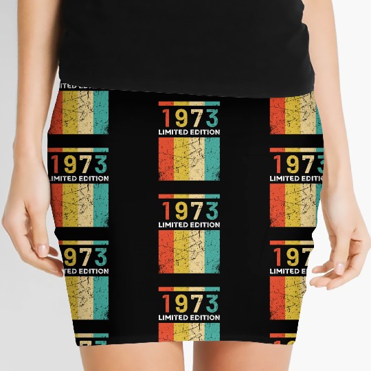 50 Years Vintage 1973 Retro 50th Birthday Women's Mini Skirts