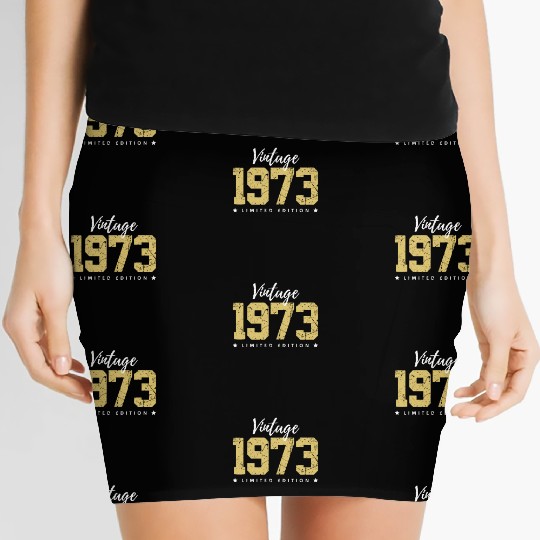 50 Years Vintage 1973 Retro 50th Birthday Women's Mini Skirts