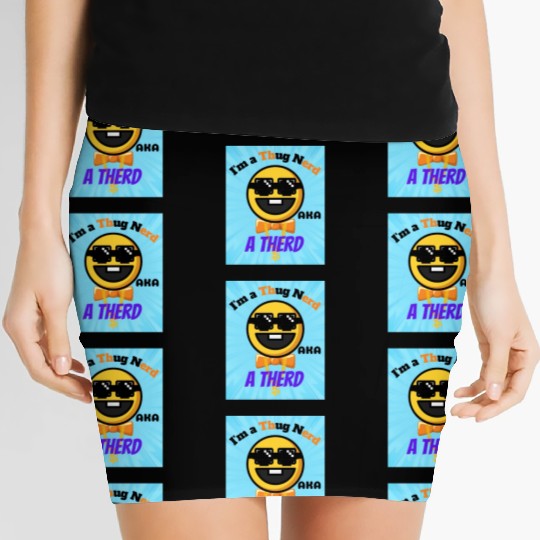 Thug Nerd aka Therd funny meme Women's Mini Skirts