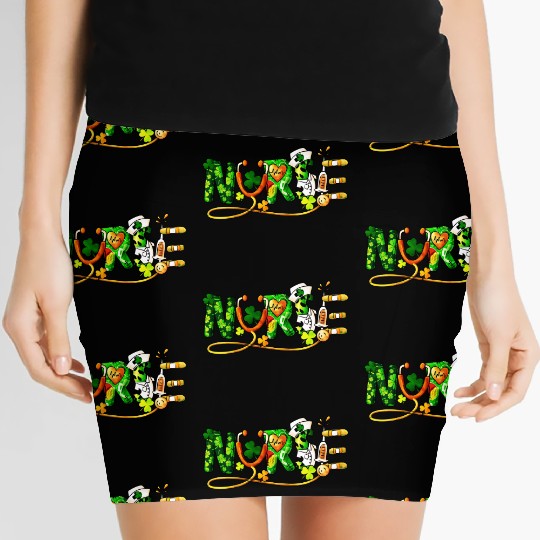 St Patricks Day, Nurse Women's Mini Skirts